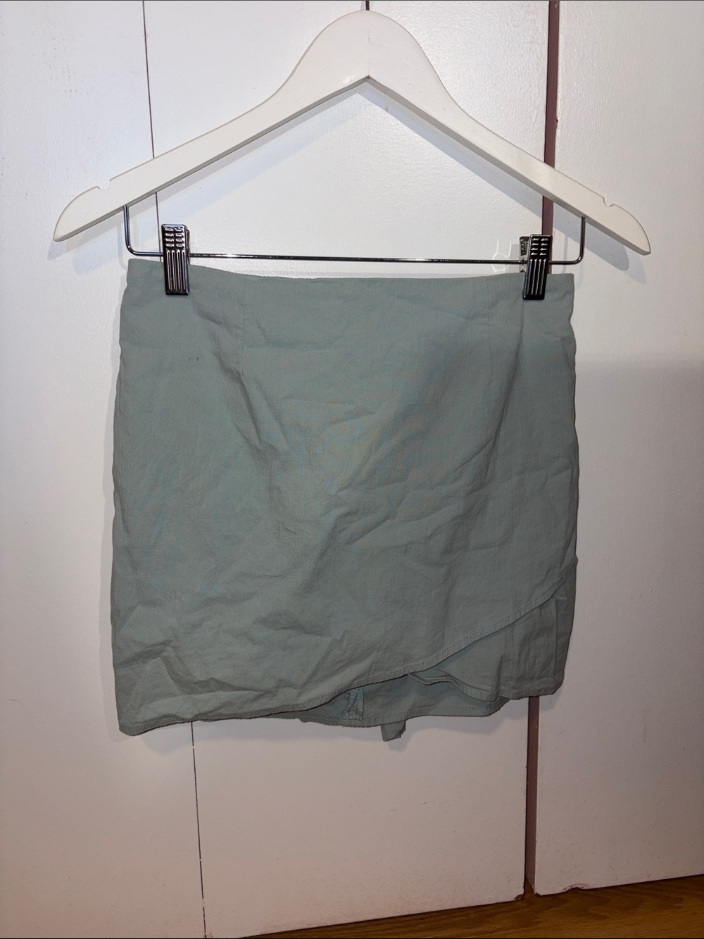 Blue Blush Light Sage Green Mini Skirt